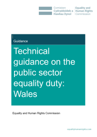 Front cover of the guidance on the Public Sector Equality Duty for Wales