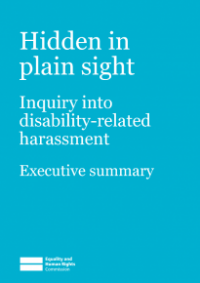 This is the cover for Hidden in plain sight executive summary inquiry report