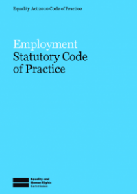 This is the cover for Employment statutory code of practice publication