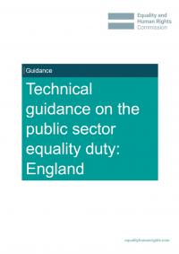 Front cover of our technical guidance on the PSED in England