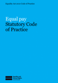 This is the cover of Equal pay statutory code of practice publication