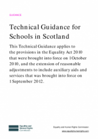 This is the cover of Technical guidance for schools in Scotland