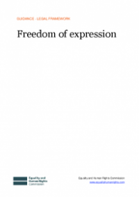 This is the cover of Freedom of Expression legal framework publication