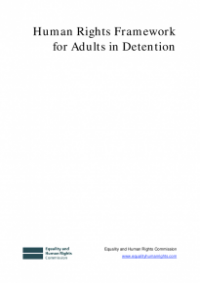 This is the cover of the Human rights framework for adults in detention