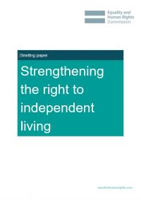 Strengthening the right to independent living briefing paper cover