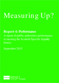 This is the cover of Measuring UP? Report 4: Performance