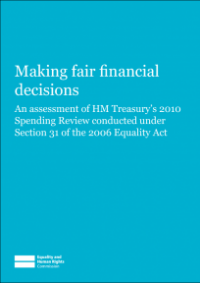 This is the cover for Making fair financial decisions - an assessment of HM Treasury's Spending Review 2010