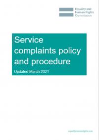 Service complaints policy and procedure