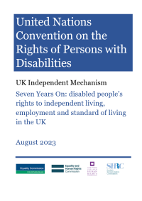 Front cover of the EHRC report on the United Nations Convention on the Rights of Persons with Disabilities