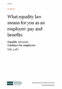This is the cover of What equality law means for you as an employer: pay and benefits