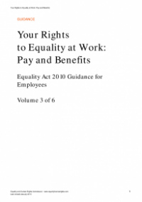 This is the cover of Your rights to equality at work: pay and benefits