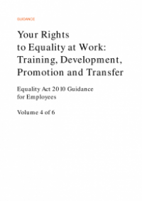 This is the cover of Your rights to equality at work: training, development, promotion and transfer